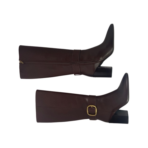 Coach Riding Buckle Leather Boots - Picture 2 of 6